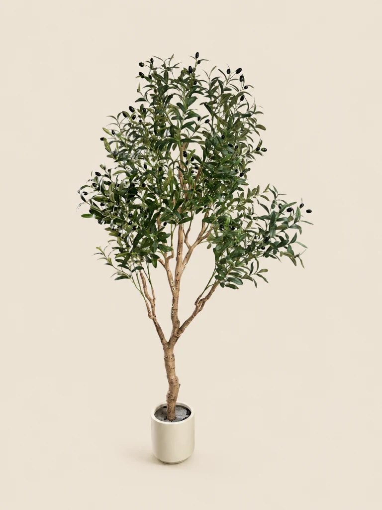180cm Olive Tree with Screen-Printed Leaves, 23 Branches (Detachable)
