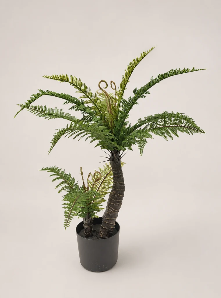 60cm Wavy-Leaf Plant, 2 Stems, 15 Leaves