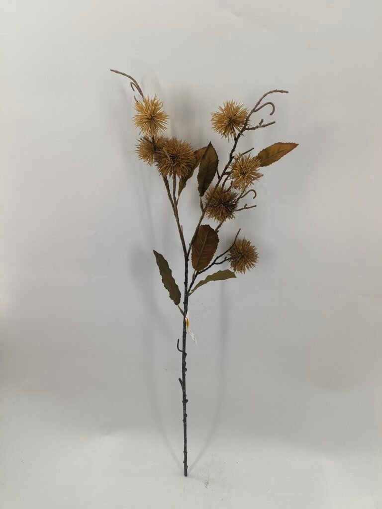 87cm Artificial Chestnut Spray with 4 Clusters