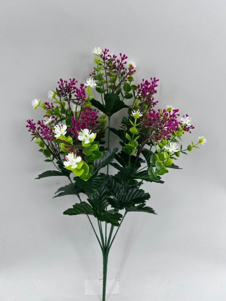 45cm Artificial Mini Berry Bush x 9