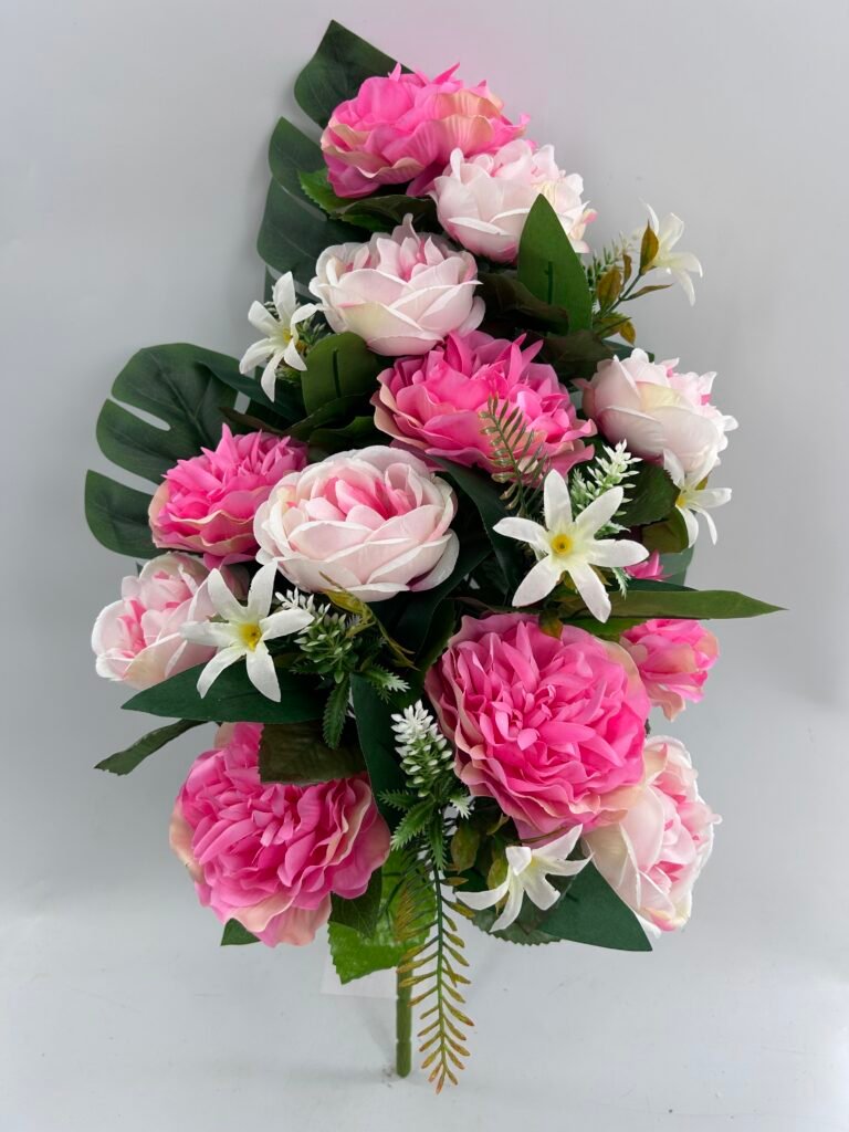 60cm Artificial Peony Mixed Half x 18
