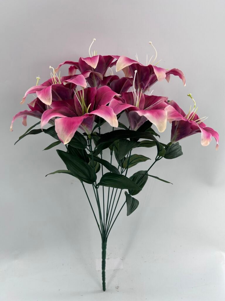 50cm Artificial Lily Bush x 10